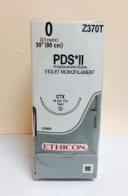 Z370T PDS II SUTURE SIZE 0 TAPERPOINT CTX 1/2 CIRLCE SILVER 48MM