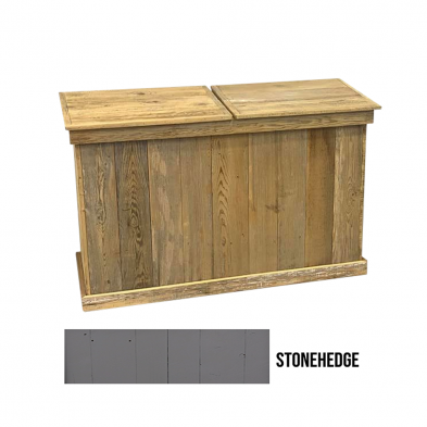 HRTCDB000SH TRASH/RECYCLE CAN - DOUBLE - STONEHEDGE