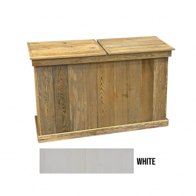 HRTCDB000WP TRASH/RECYCLE CAN - DOUBLE - WHITE PAINT