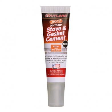 RP77 STOVE GASKET CEMENT W/DISPLAY 2.3 OZ BLK (12)