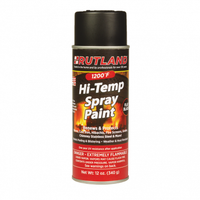 RP80 STOVE PAINT FLAT BLK, 12 OZ SPRAY CAN (12)