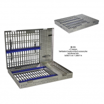 BS-915 Cassette de stérilisation ac/clips&boîte (+15 instrum) 3x20x27,5 cm