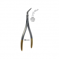 DA-10 BMT GD - Fragment forcep, curved, with diamond tip, 13cm