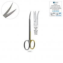 FG-2SCZ Ciseaux, Iris, Super-Cut, courbé, dentelé 11 cm
