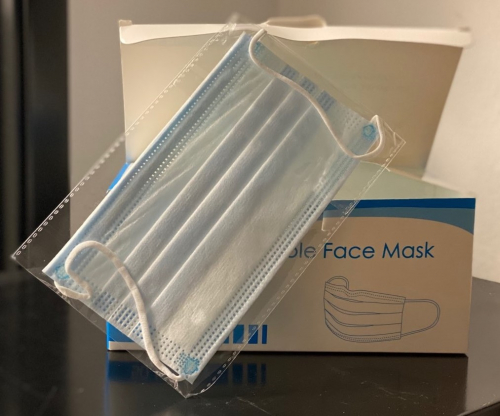 HGMASK3L-BX-IW Non-Woven 3 Layer Indiv Wrap Dis Face Mask (500/BX)