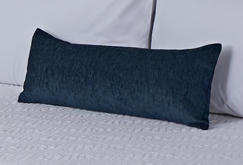 YSPGBFITSRT24X10 Shadow Chenille Navy Bolster Pillow Sham 24x10 (Overstock)