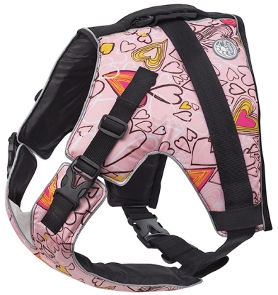 FDVEMD-02 Medium Swim Vest Pink Hearts