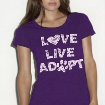  Live Love Adopt Womens' T-Shirt