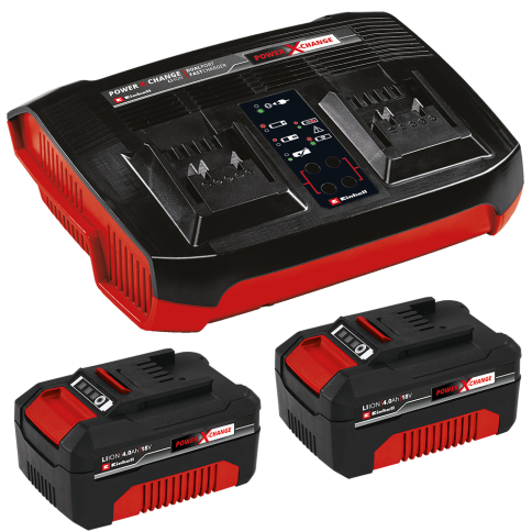 4512133 18V, 2X4.0AH P-C-X DUAL PORT FAST CHARGER STARTER KIT