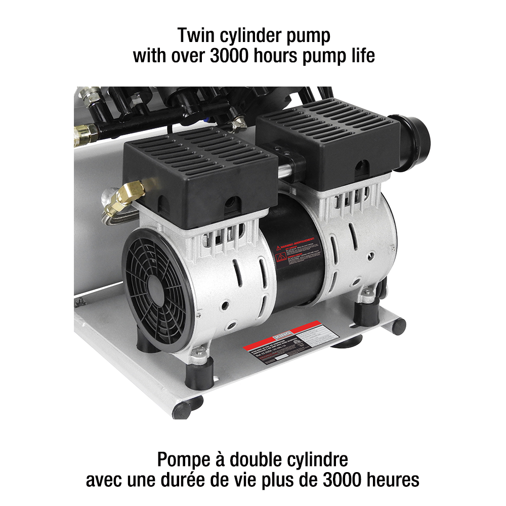 Compresseur à air à deux reservoirs de 5 gallons KING Canada - Power Tools,  Woodworking and Metalworking Machines by King Canada