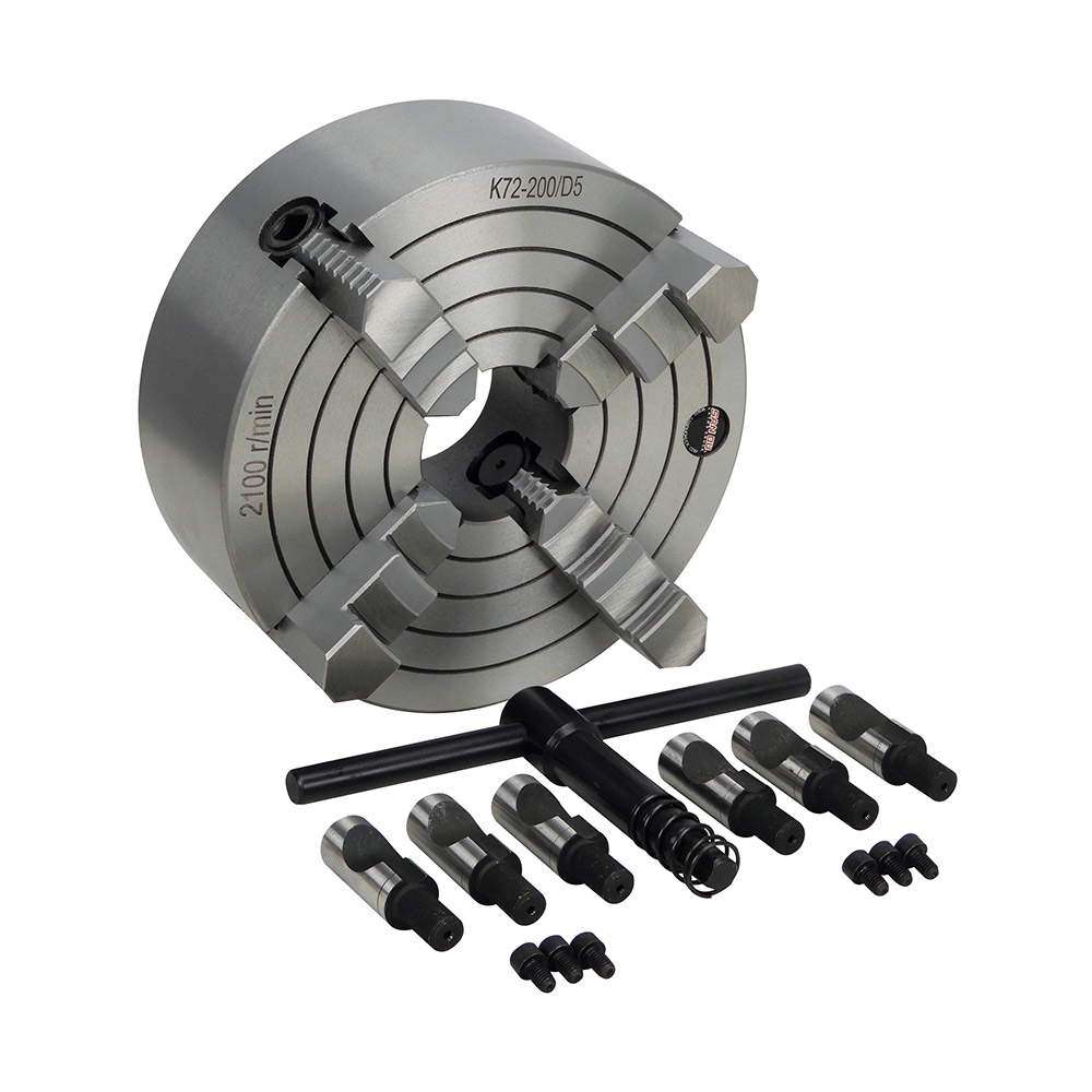 Mandrin à 4 Mors Pour Tour à Métaux - Alliage Zinc - Diamètre 1,8-56 Mm Intérieur / 12-65 Mm Extérieur