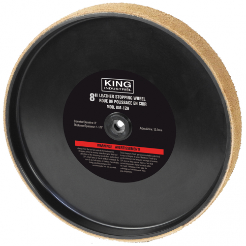KM-129 REPLACEMENT 8" LEATHER STROPPING WHEEL