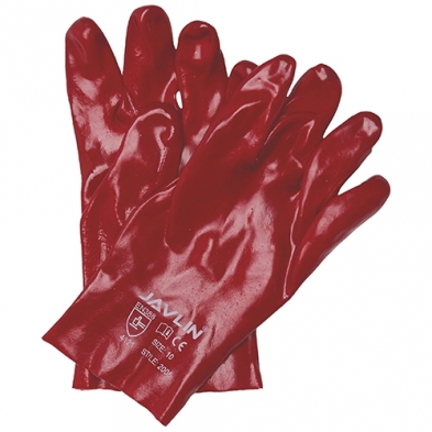 pvc red gloves
