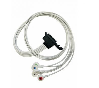 EM-5550-0176 Schiller Medilog AR 5-wire patient cable push-button 32.3"