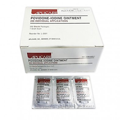 EM-6308-2001 Povidone-Iodine (PVP) Ointment , 1GM, 200/box
