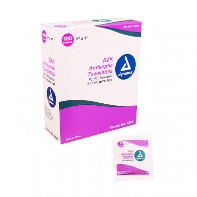 EM-6309-0001 Antiseptic Towelettes (BZK) - 100/box