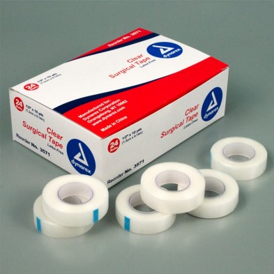 EM-6325-3571 Generic Clear 1/2" Surgical Tape 24/box
