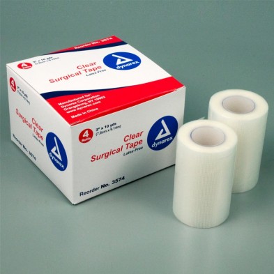 EM-6325-3574 Generic Clear 3" Surgical Tape 4/box