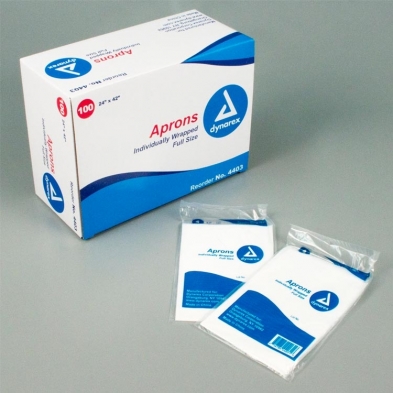 EM-6490-4403 Apron, Polyethylene, 24"x24", 100/box