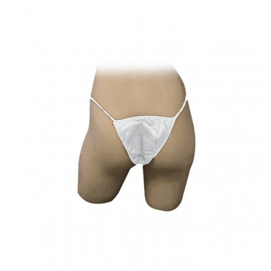EM-6495-0504 Bikini Panty, White, Non-Sterile, 1/bg, 25 bg/pk