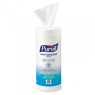 EM-6606-9030 Purell Sanitizing Hand Wipes, 80/canister