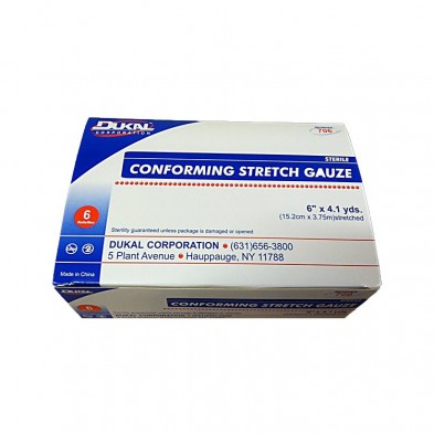 EM-6631-3116 6" Stretch Gauze Bandage Roll Sterile 6/bag