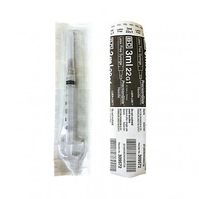 EM-6825-9572 3cc Syringe w/22Gx 1" Needle Combo