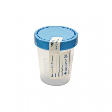 EM-6827-4254 Speciman Container 4oz. Sterile With Lid & Label 100/case