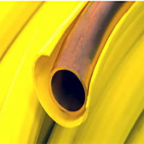 1/2" X 60' Copper Gas Line - Yellow, Type L, PE Coated Coil