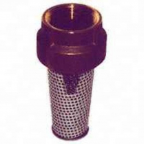 1" X 1-1/4" BRASS LEAD FREE FOOT VALVE WITH STAINLESS STEEL STRAINER  