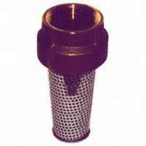1-1/4" X 1-1/2" BRASS LEAD FREE FOOT VALVE WITH STAINLESS STEEL STRAINER  
