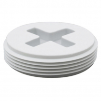 878-30 Sioux Chief Slotted Polypro Flush Plug, 3" with Threaded Brass Insert