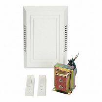 WHITE CHIME KIT WITH TRANSFORMER AND 2 PUSH BUTTONS  