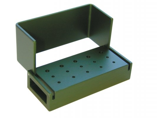 Axis Aluminum Bur Block 10fg 5ra Green Tristate Dental