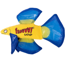 DW Mo Betta Fish 6.5" Blue Yeowww! Catnip Toy SINGLE (12)