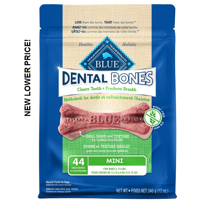 BLUE BONES Dental Chew Mini Treats 340g/12oz (4)