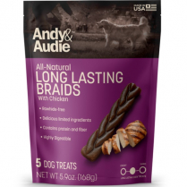 Andy & Audie Long-Lasting Chew Braid w/ Chicken 7oz (6)