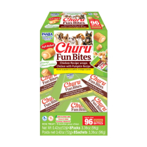 INA Churu Fun Bites DOG Ckn Wrap Pumpkn BOX 3.36oz (12) NEW