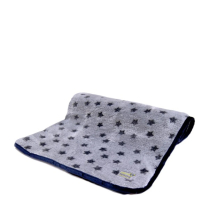 DEKI Petite PP7000 Pet Plush Blanket 35"x28" NVY Stars