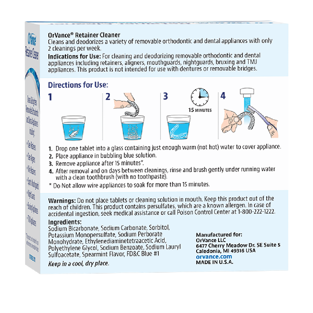 OrVance Retainer Cleaner Patient Pack (28 Tablets/Box)