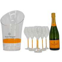 Veuve Clicquot Brut VAP + Flutes 6 x 750ml