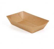 3LB Kraft Paper Tray with PE Liner 138*85*53mm 1000/cs