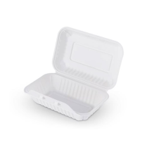 8.8x5.7x3" PP White Hinged Container 150pcs/cs