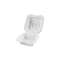 PP White Hinged Container 5x5x2.8" 250pcs/cs