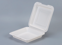 PP White Hinged Container 9x9x2.7" 150pcs/cs