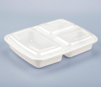 LRR 39oz 3-Comp (DT339) White Rectangle Container 150set/cs