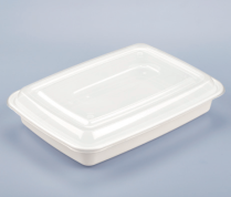 LRR 58oz White Rectangle Container (TY58) 150set/cs