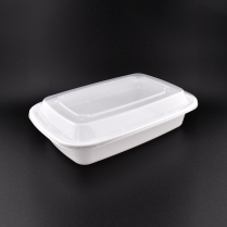 LRR 28oz (T28) White Rectangle Container 150set/cs