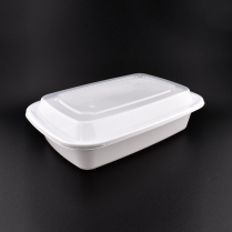 LRR 32oz (T32) White Rectangle Container 150set/cs
