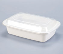 LRR 38oz (T38) White Rectangle Container 150set/cs
